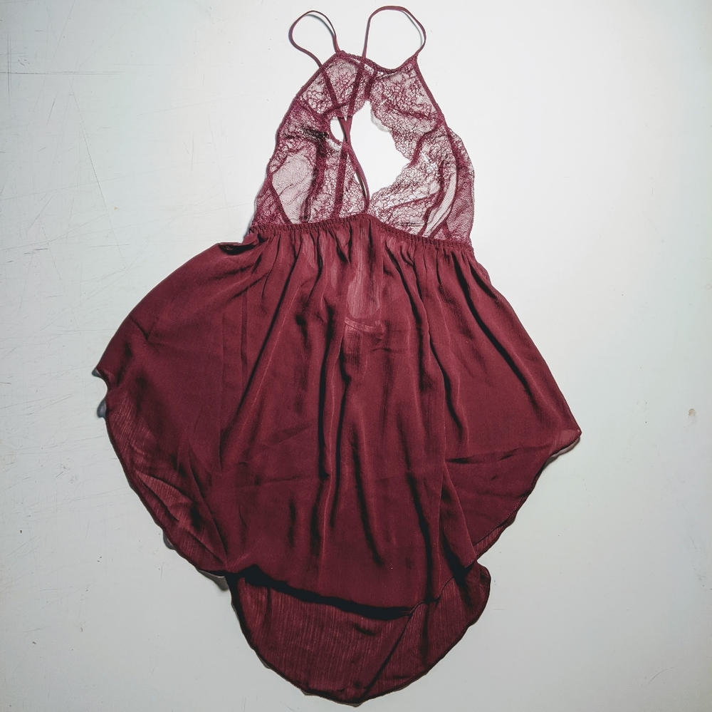 Victoria Secret Short Chemise Maroon / Burgundy